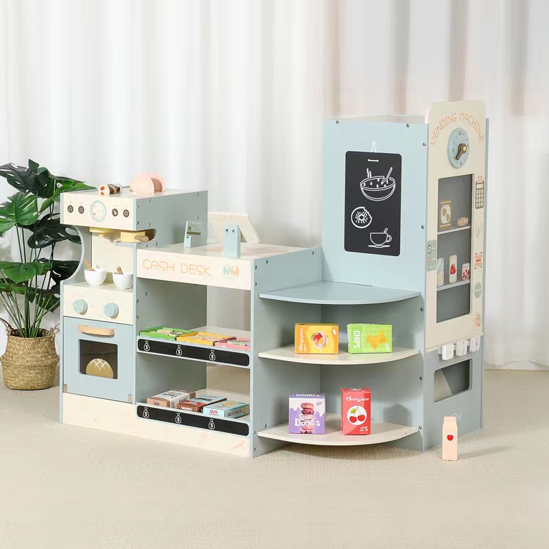Kids Toys Stores - Детский деревянный игровой набор «Магазин-супермаркет» с