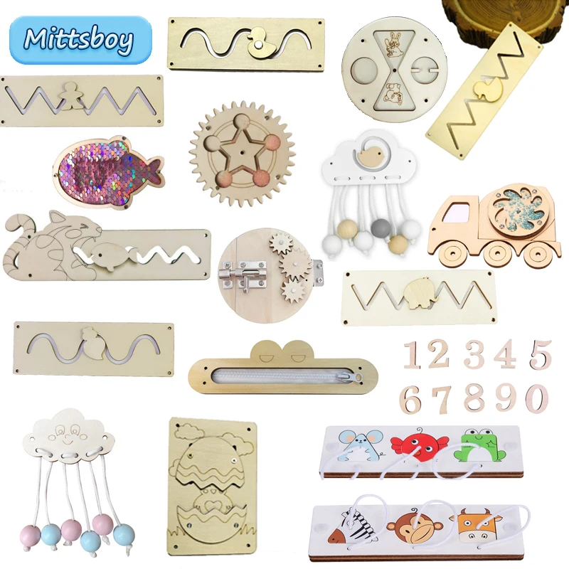 Kids Zipper Toys - DIY занятая доска Монтессори, развивающие игрушки,