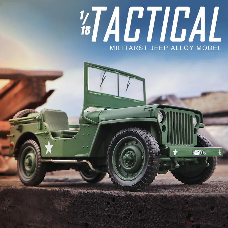 Kids Toys Jeep - Модель военного автомобиля в масштабе 1:18,