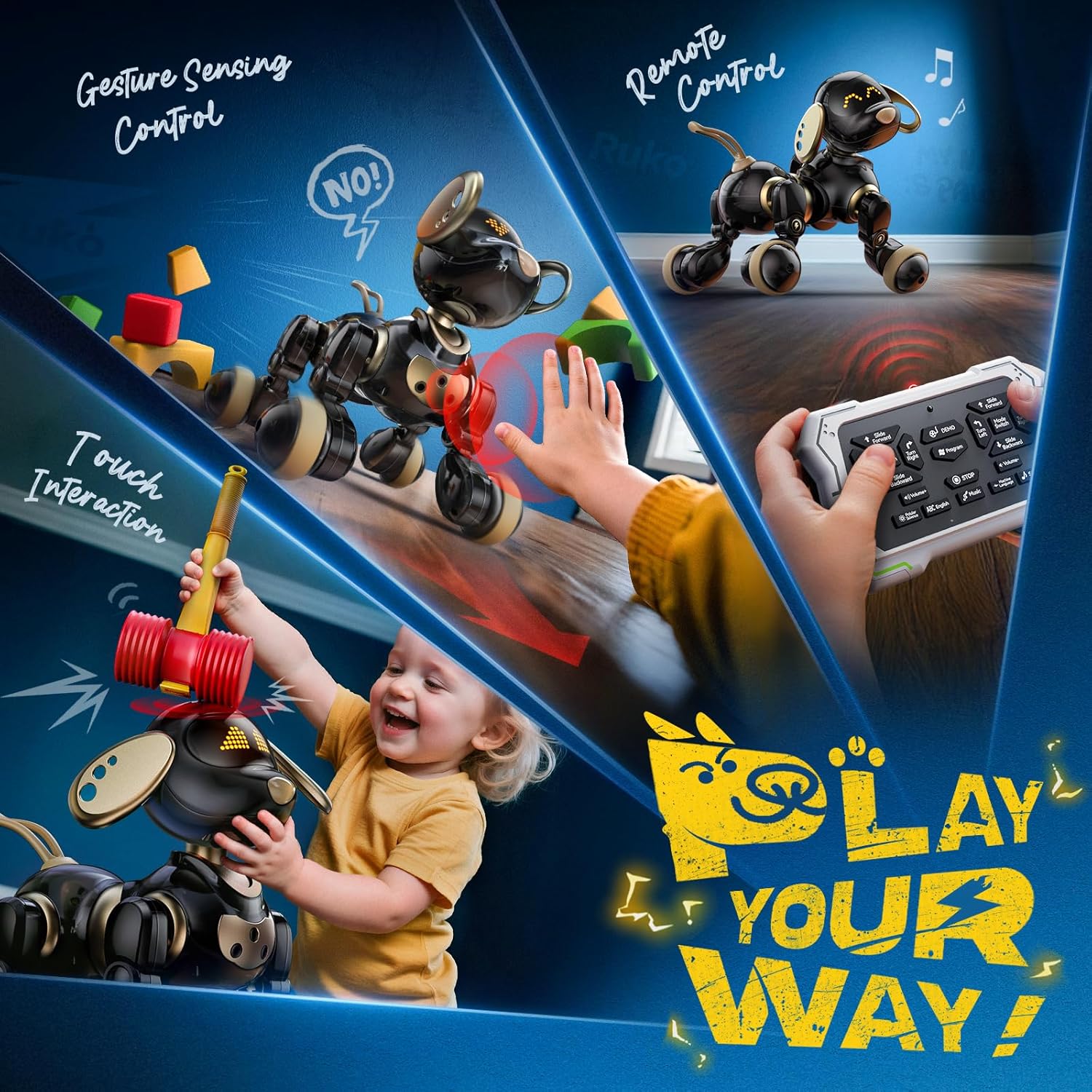 Kid Toys And More - Умная интерактивная игрушка-робот собака 2.4G AI