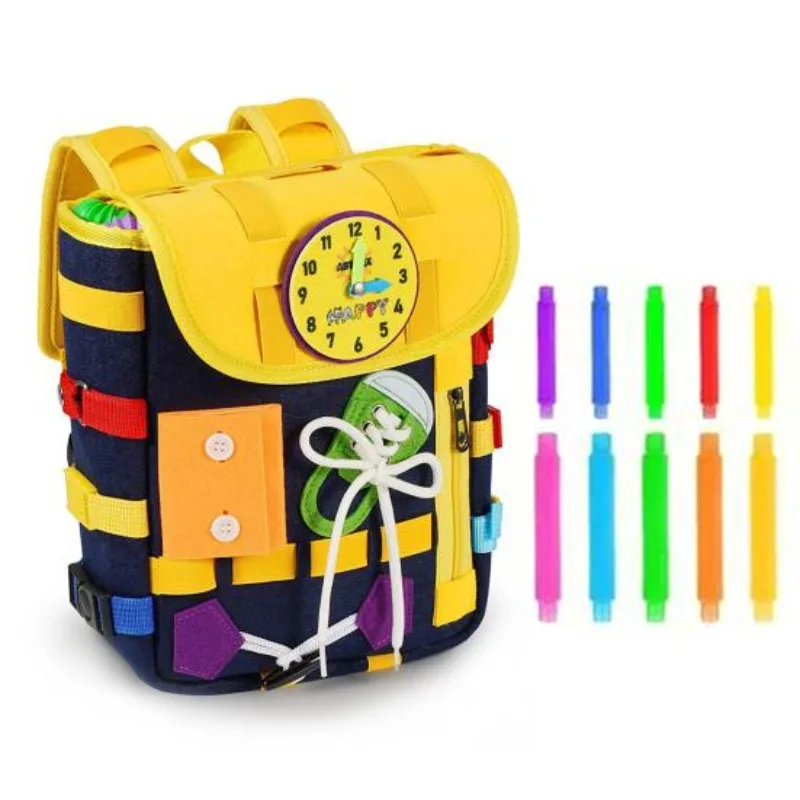 Kids Zipper Toys - Фетровый рюкзак Монтессори для малышей с