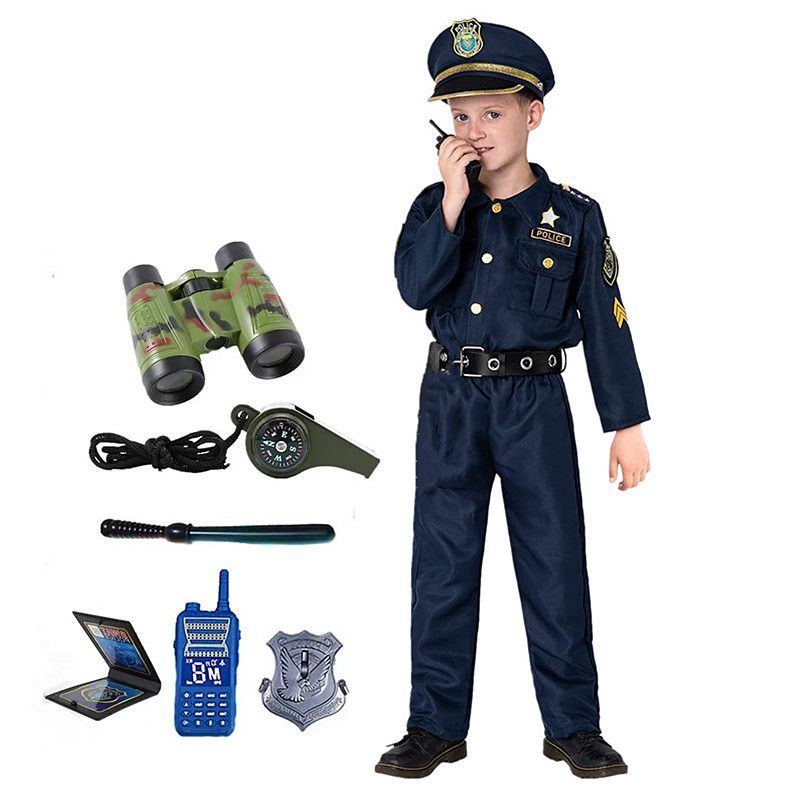 Kids Toys Supplier - Милый американский детский костюм полицейского для