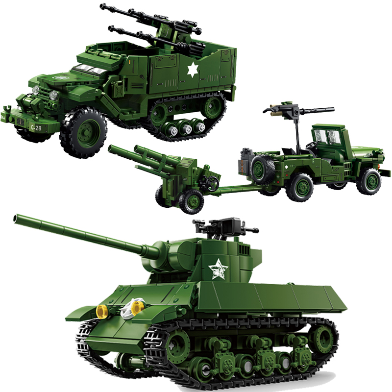 Kids Toys Jeep - Конструкторы серии военной техники США: Блочные